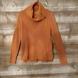 Max Studio Warm Camel Color Cowl Neck Sweater